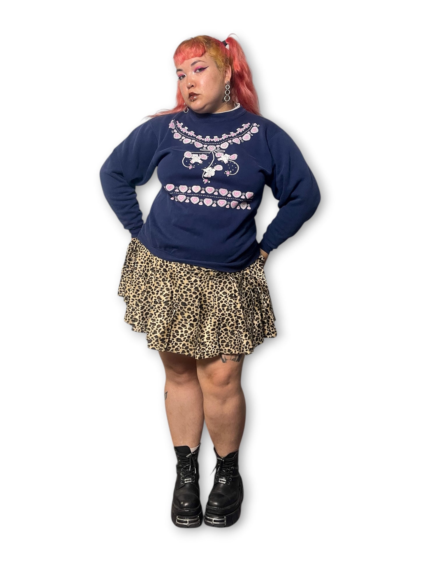 80’s Coquette Print Sweatshirt (XL)