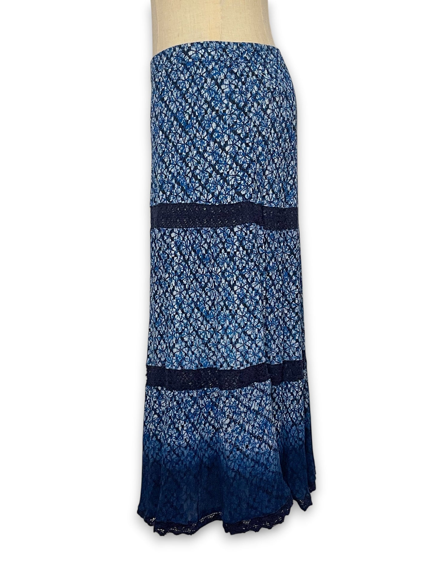 Y2K Boho Cottage Tiered Skirt (M/L/XL/1X)