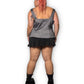 90’s/Y2K J.R. Nites by Carol Lin Shiny Silver Tank Top (3X)