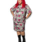 80’s Retro Floral Layered Dress (1X/2X)