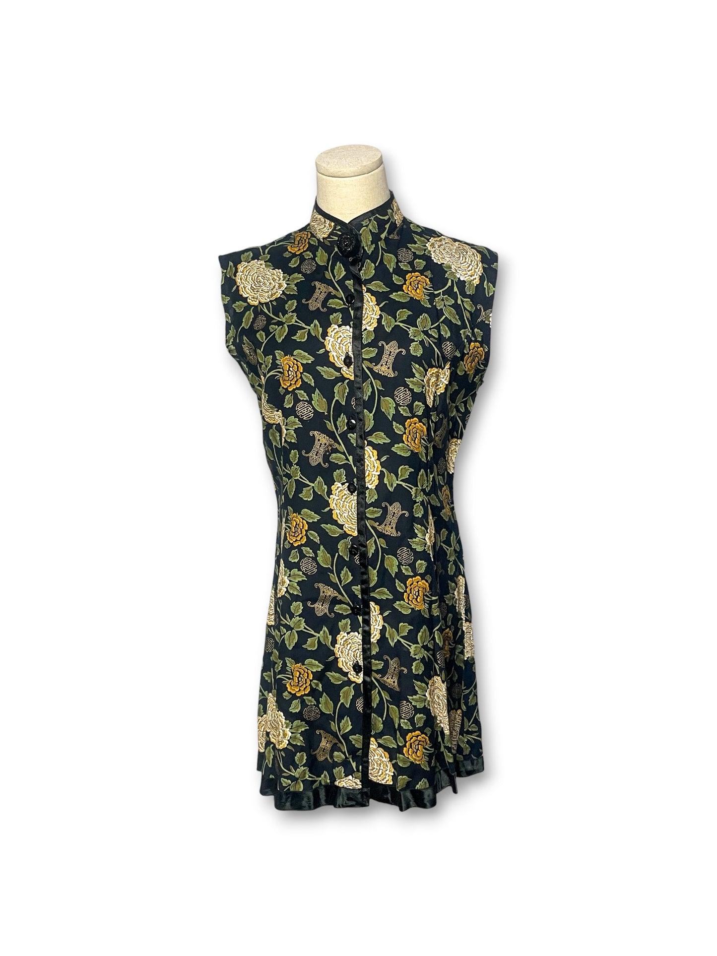 90’s Floral Print Mini Dress (L)