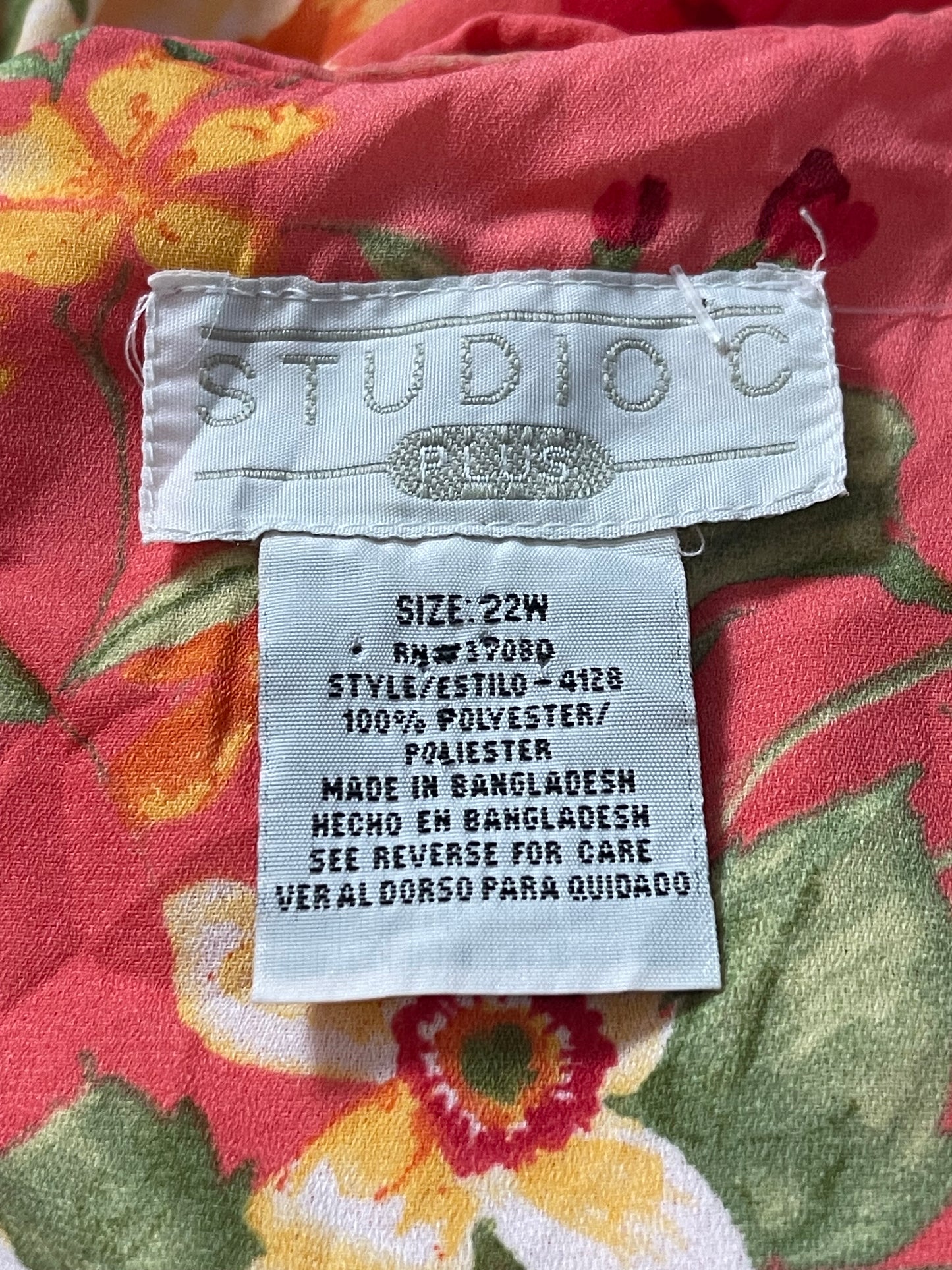 Y2K Floral Pink Maxi Dress (2X)