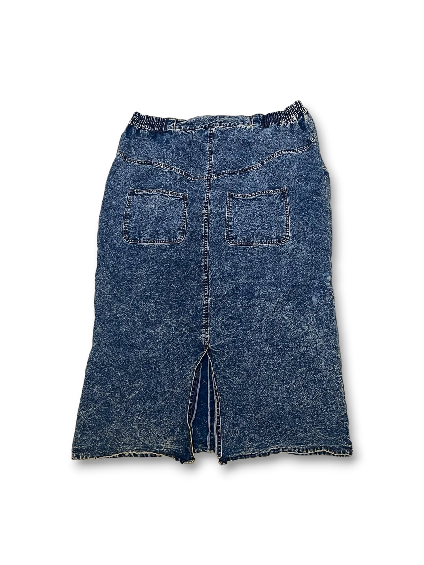 90’s Acid Wash Denim Pencil Skirt (M/L)