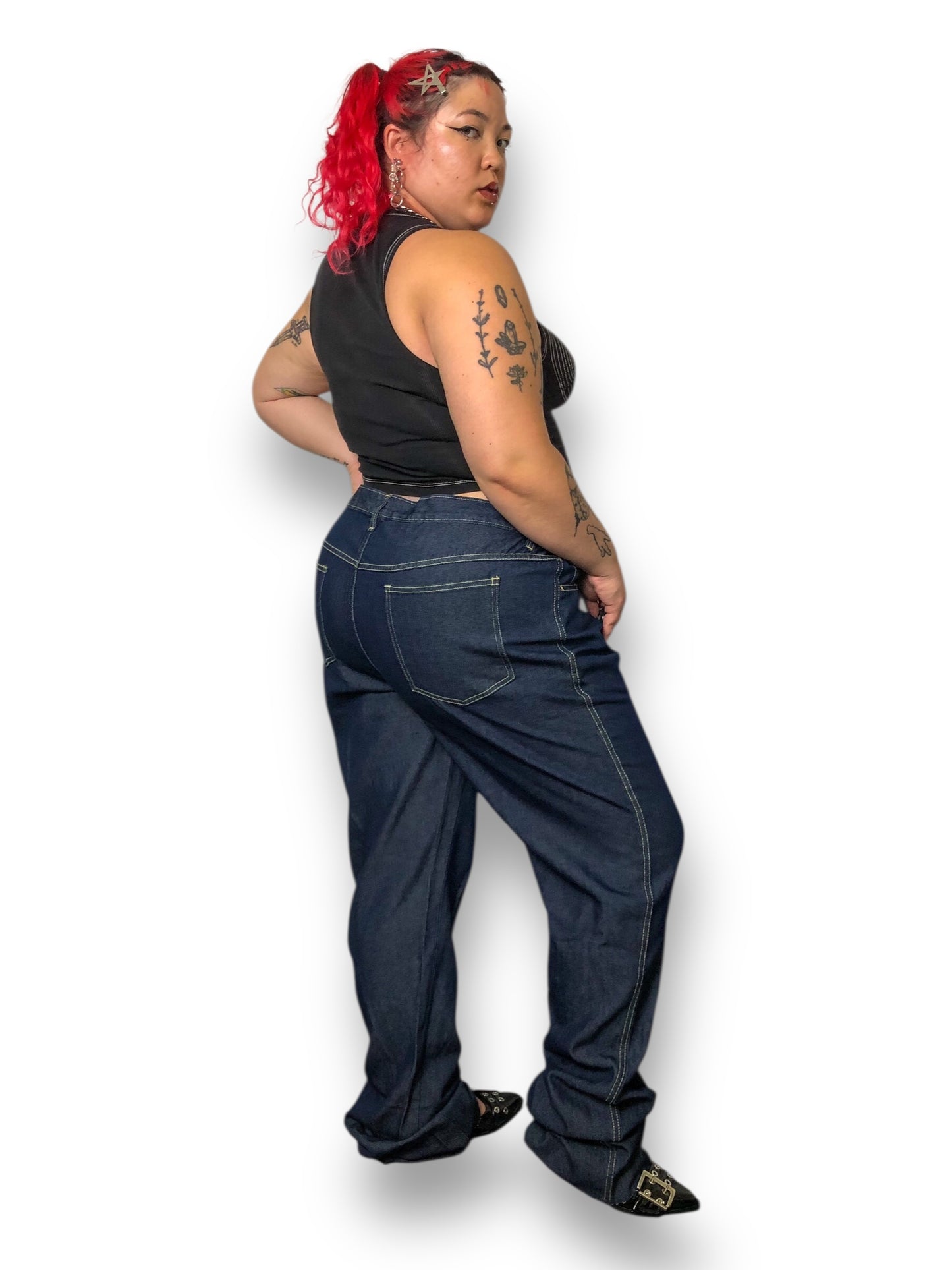 Y2K/Modern Liberty Blues Dark Blue Denim Jeans (3X)