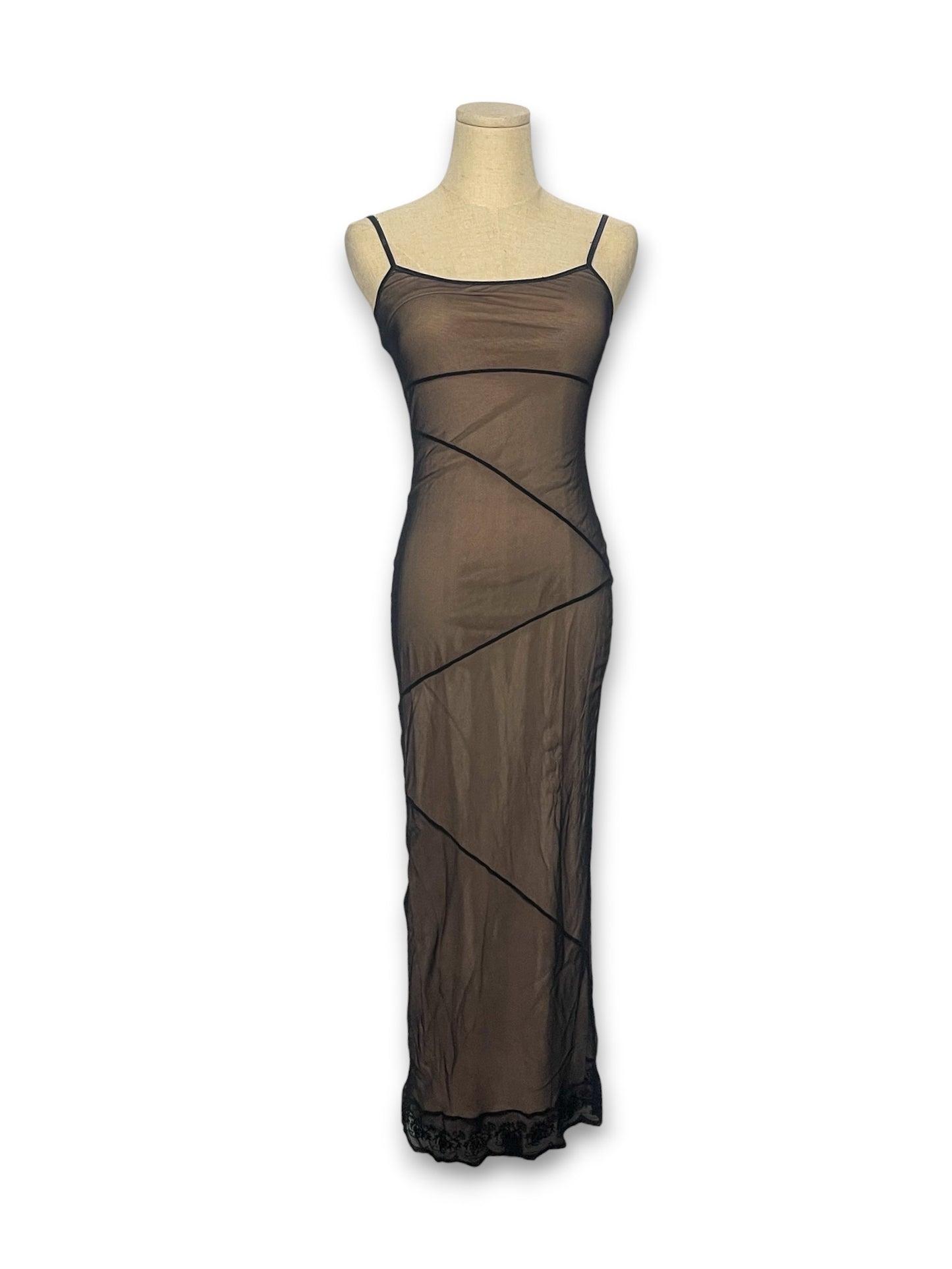 90’s Mesh Layered Maxi Dress (XXS/XS/S)