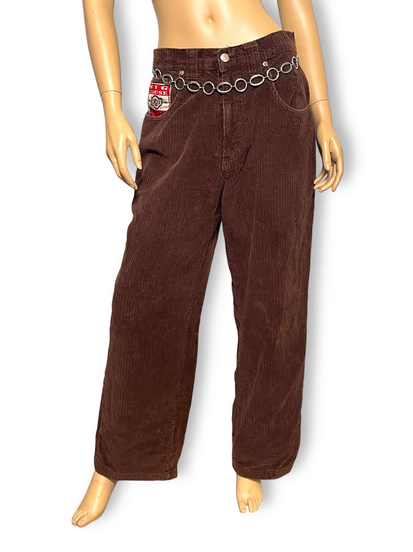 80’s/90’s Big House Drill Brown Corduroy Work Pants (L)