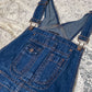 90’s/Y2K Dark Wash Denim Short Overalls (M)