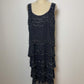 90’s Silk Beaded Tiered Cocktail Dress (XL/1X)