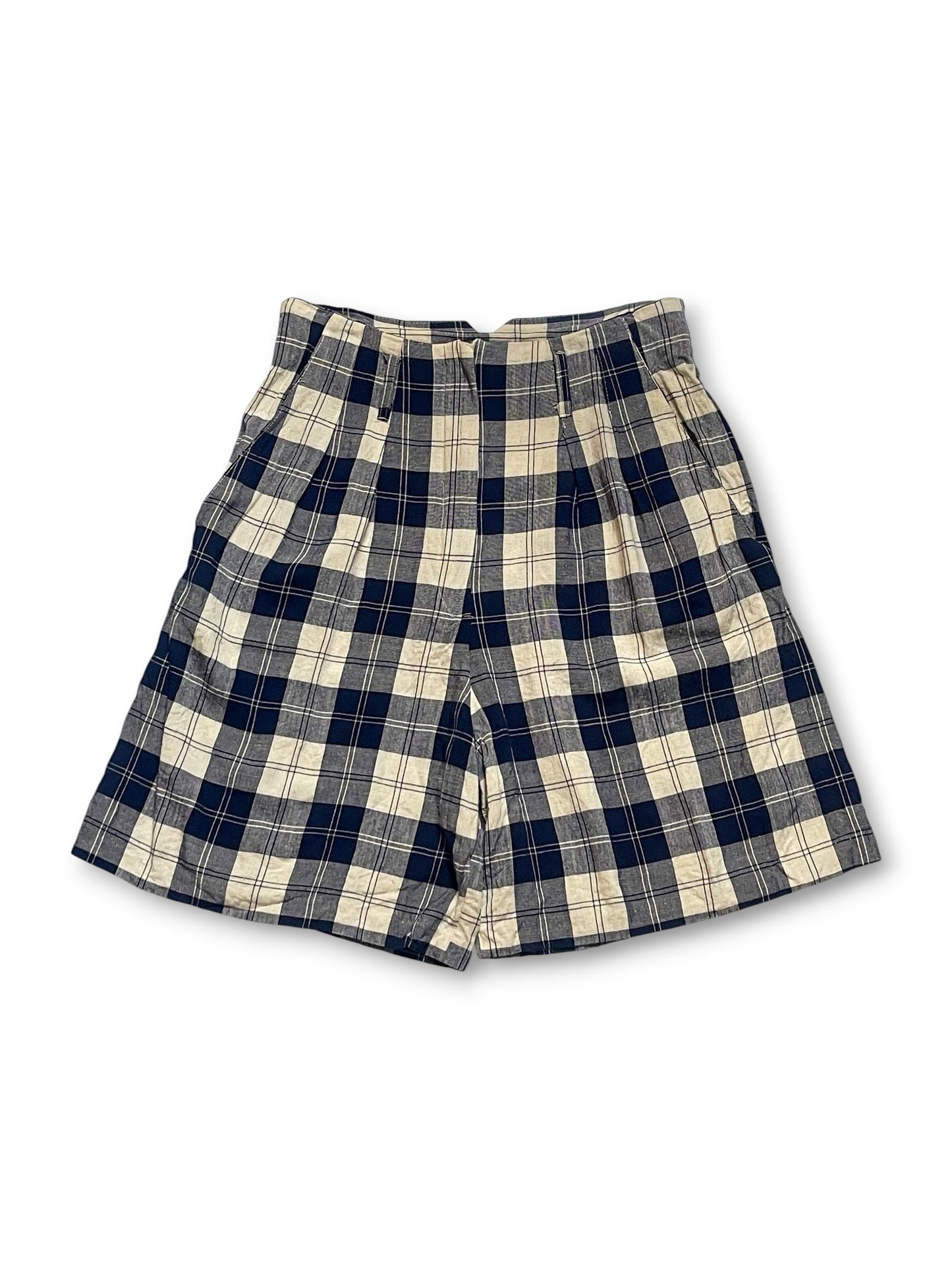 80’s Plaid High Waist Shorts (S/M)