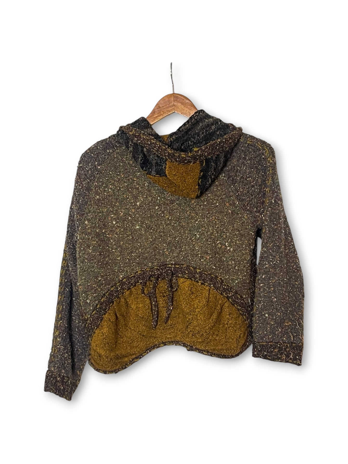 90’s Boho Knit Sweater Hoodie (L)