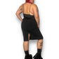 90’s JKLA California Black Pinstripe Pencil Skirt (XL)