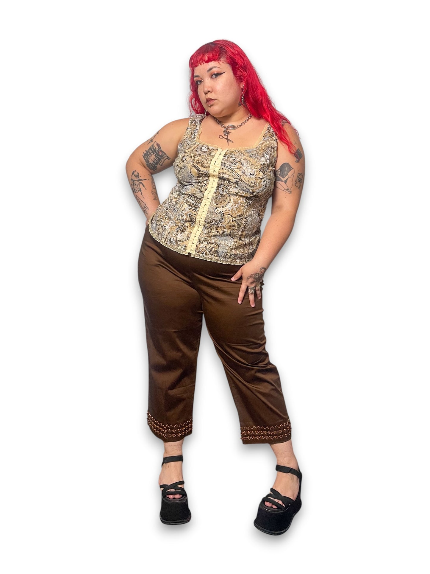 90’s Boho Capri Pants (2X)