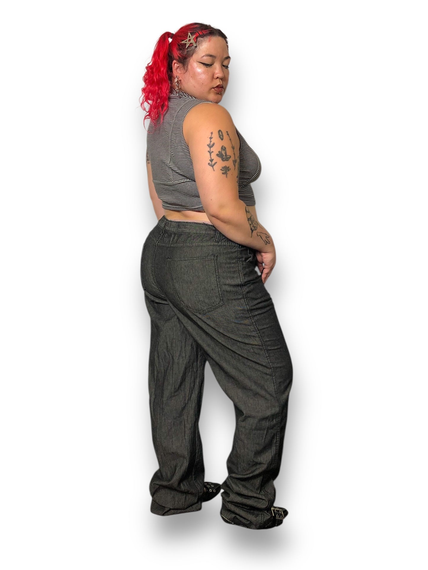 Y2K/Modern Liberty Blues Faded Black Denim Jeans (3X)