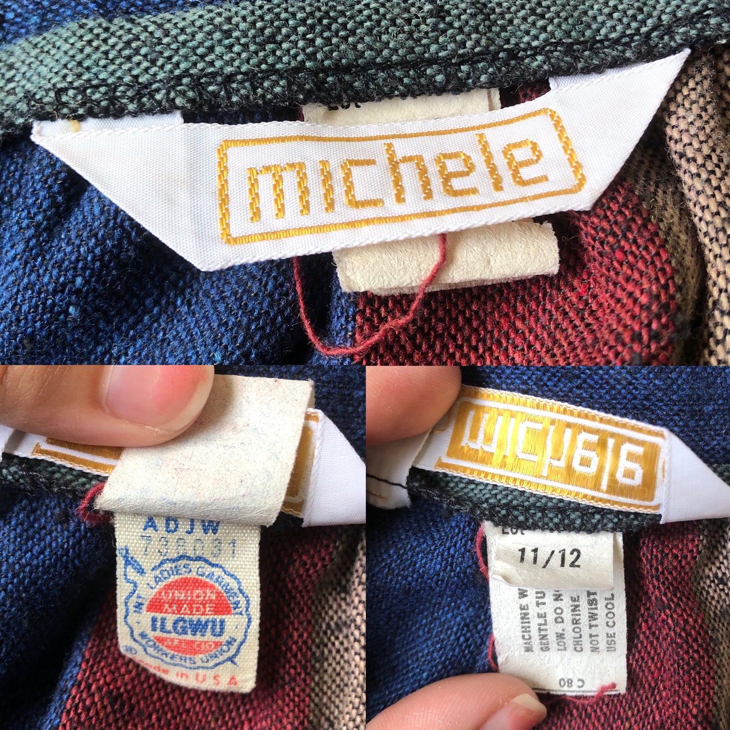 70’s/80’s Michele Striped Pleated Midi Skirt (M)