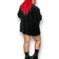 90’s/Y2K DG2 by Diane Gilman Black Velvet Blazer (XL/2X)
