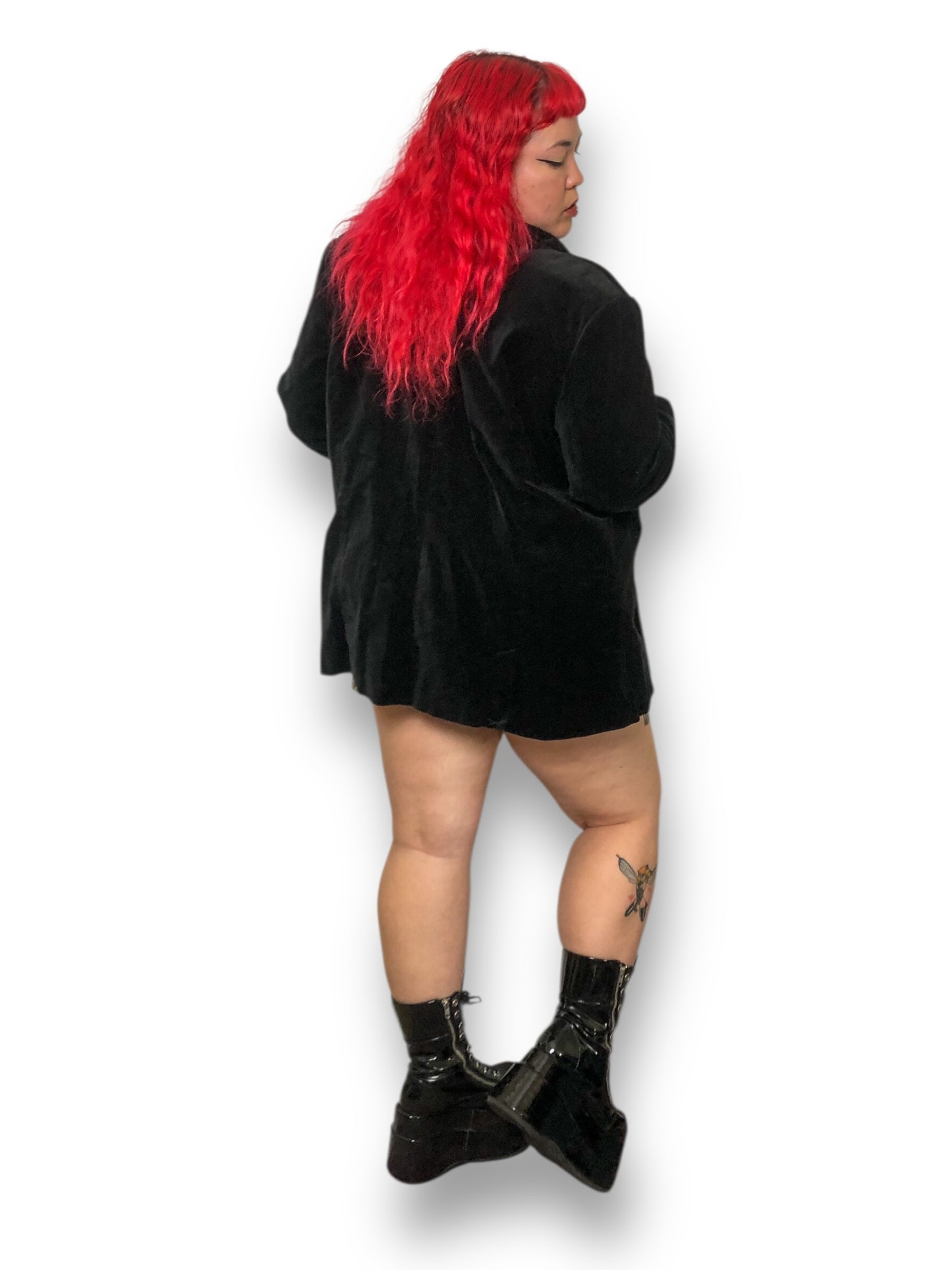 90’s/Y2K DG2 by Diane Gilman Black Velvet Blazer (XL/2X)