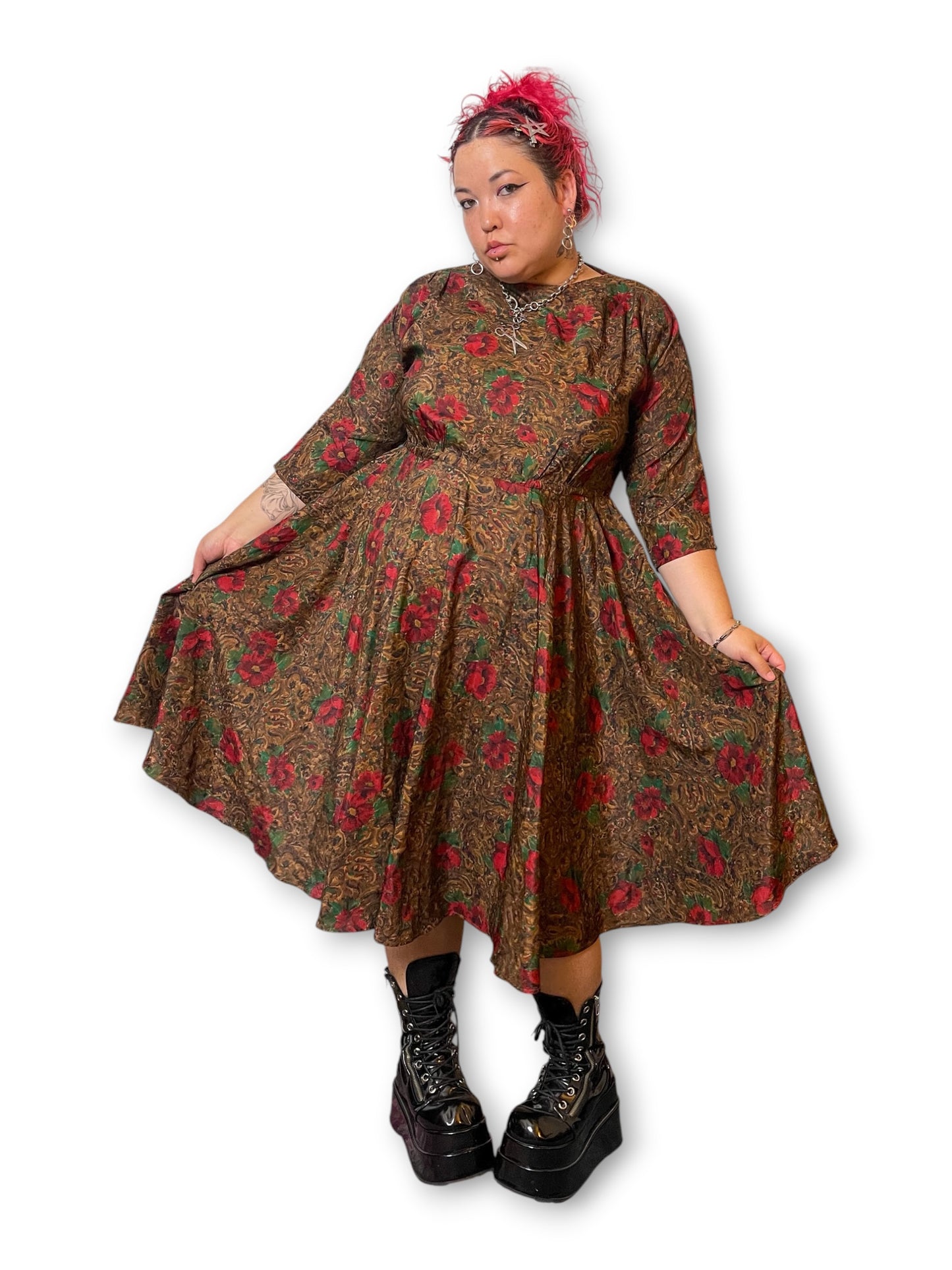 70’s/80’s Retro Boho Dress (2X/3X)