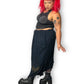 90’s/Y2K Cottonfields Black Midi Skirt (XL/2X/3X)