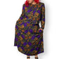 80’s Jessica Howard by Mitchell Rodbell Black Floral Print 2-Piece Set (2X)