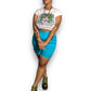 90’s/Y2K Lizsport by Liz Claiborne Turquoise Pleated Shorts (XL)