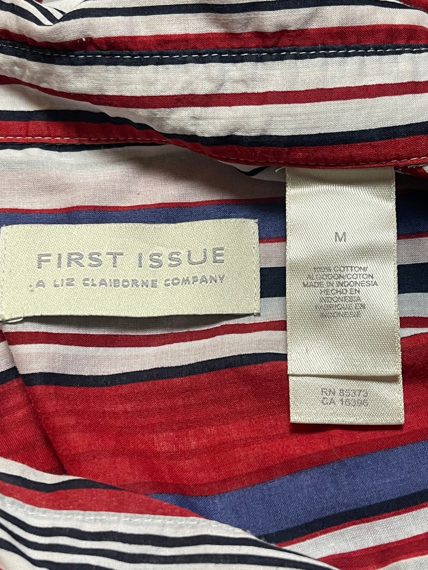 90’s/Y2K First Issue by Liz Claiborne Striped Blouse (M)