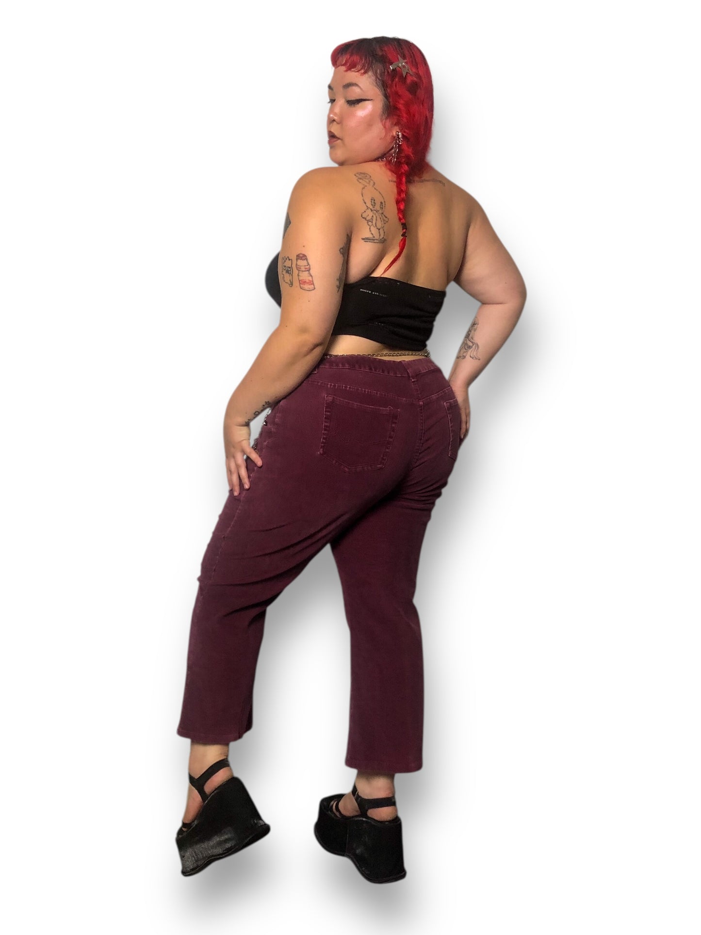 Y2K St. John’s Bay Maroon Corduroy Pants (2X)