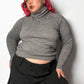 80’s Designers Plus Gray Turtleneck Sweater (L/XL)