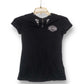 Harley Davidson Black V-Neck Top (S)