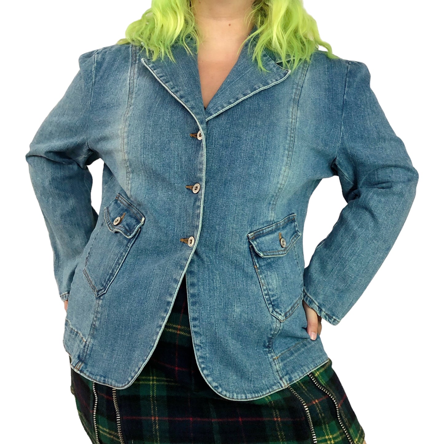 90’s/Y2K Moe Clothing Denim Blazer (3X)