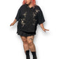 Abercrombie & Fitch Black Embroidered Blouse (3X)