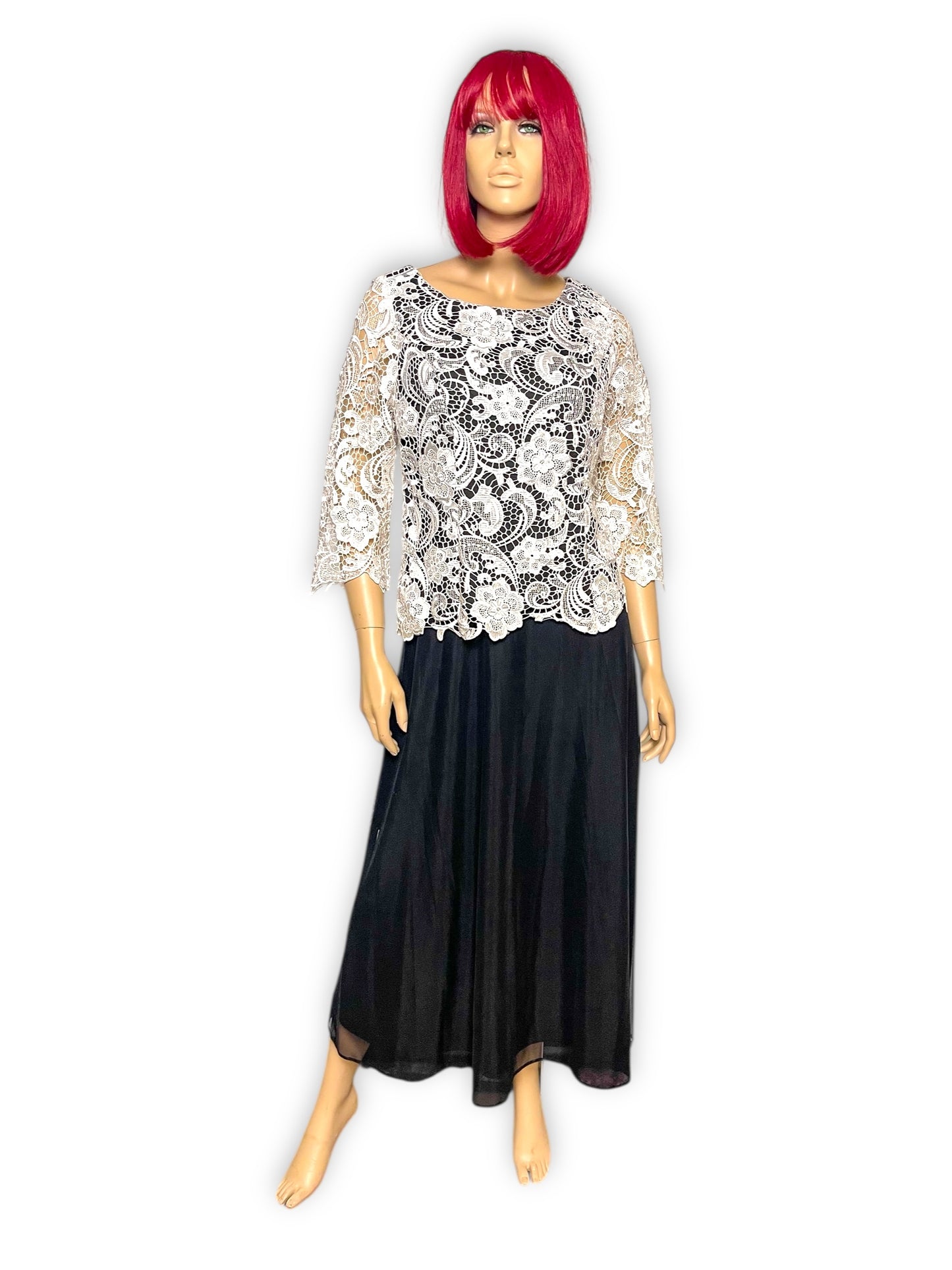 90’s Alex Evenings Retro Maxi Dress (M)