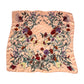 Vintage Pink Floral Satin Scarf