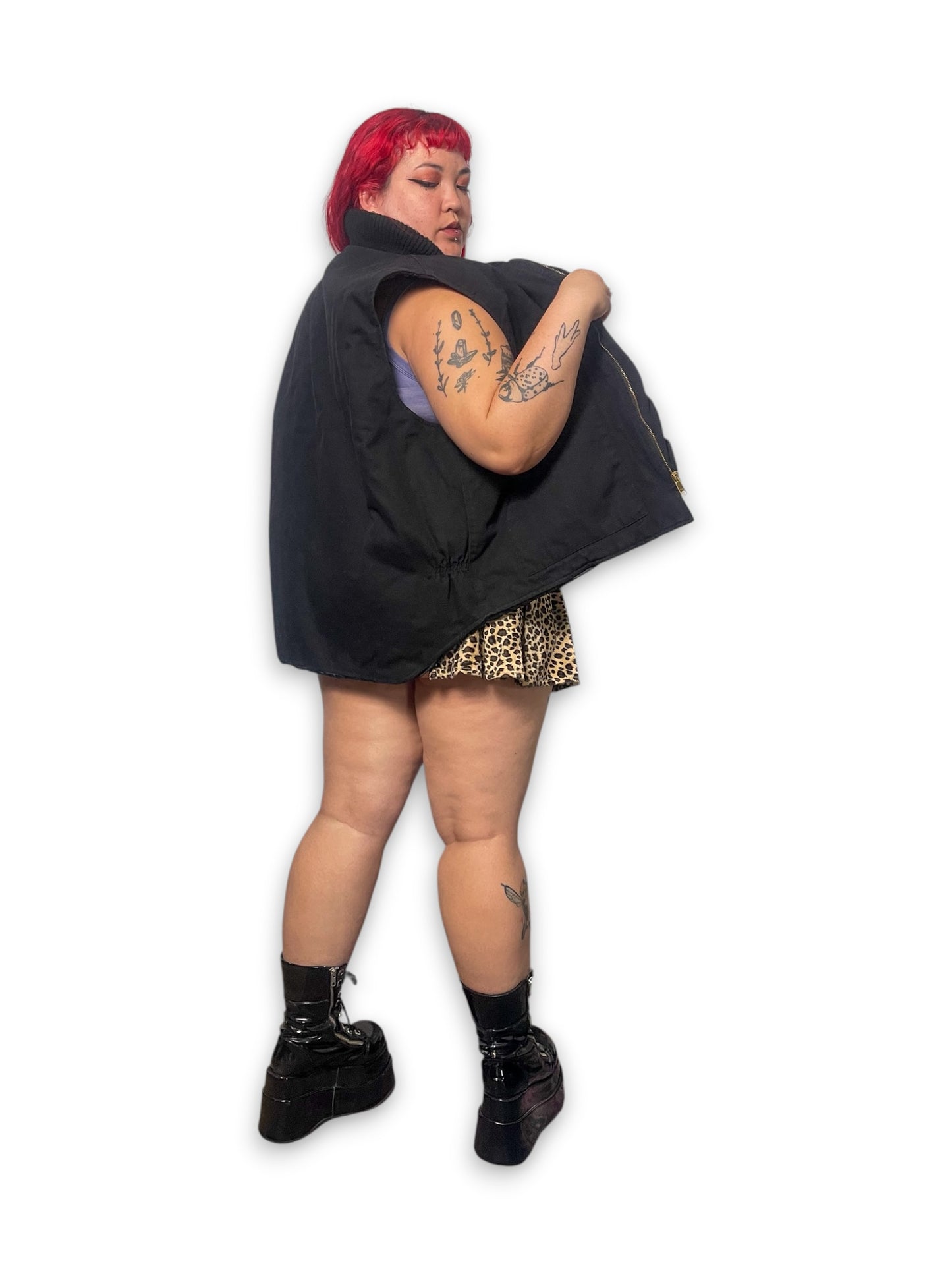 90’s/Y2K Black Work Vest (XL/1X/2X)