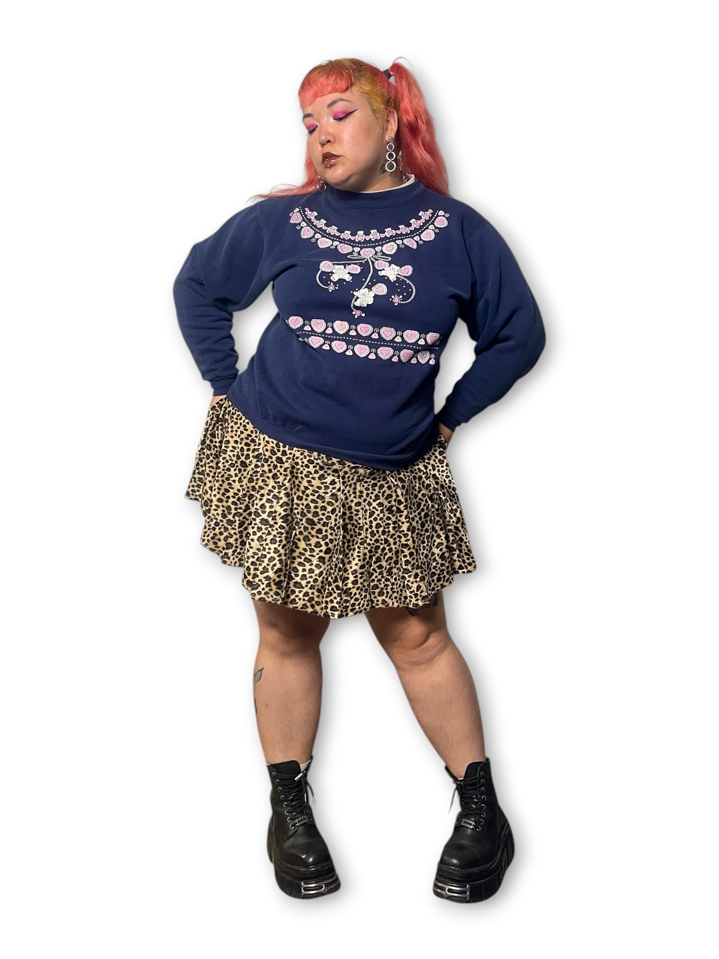 80’s Coquette Print Sweatshirt (XL)