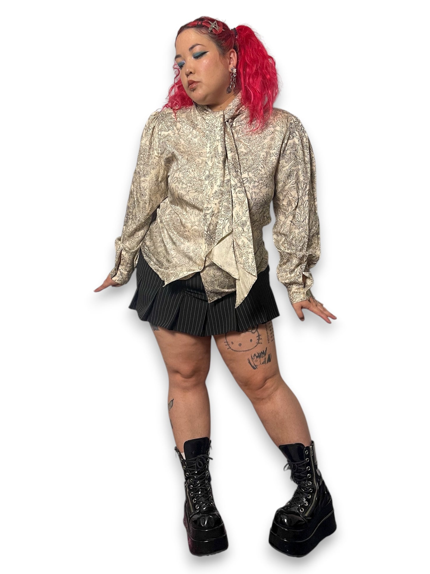 80’s/90’s Geoffrey Alexander for Private Agenda Print Blouse (L/XL)