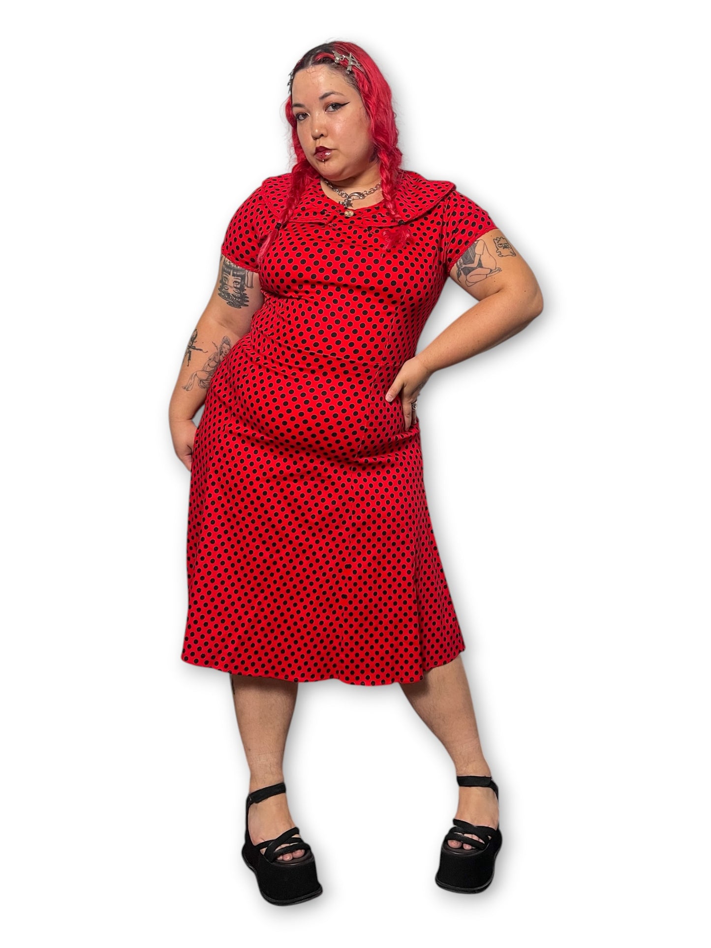 Ladybug Retro Wiggle Dress (XL)