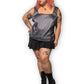 90’s/Y2K J.R. Nites by Carol Lin Shiny Silver Tank Top (3X)