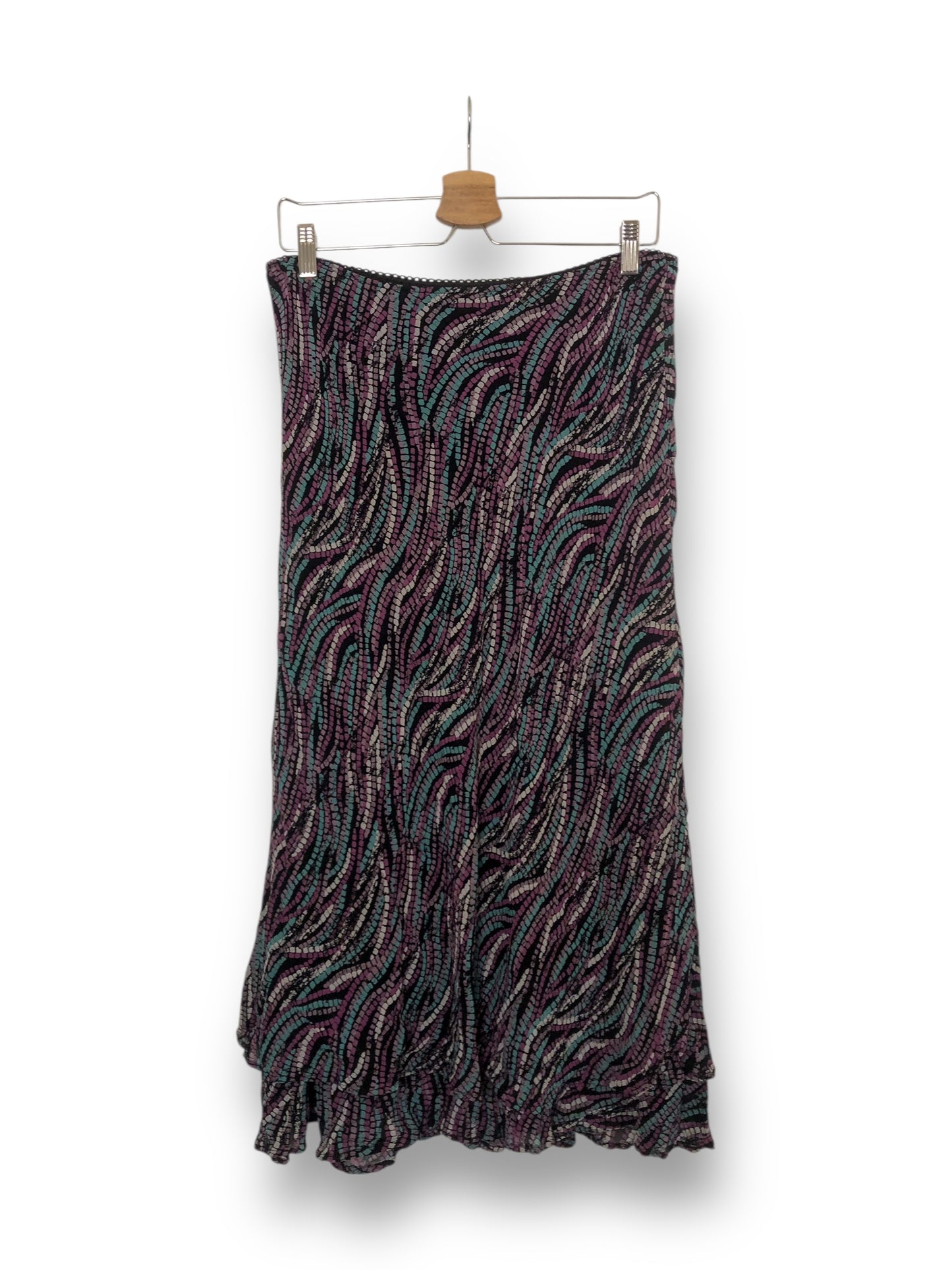 Y2K Style & Co Patterned Midi Skirt (S/M)
