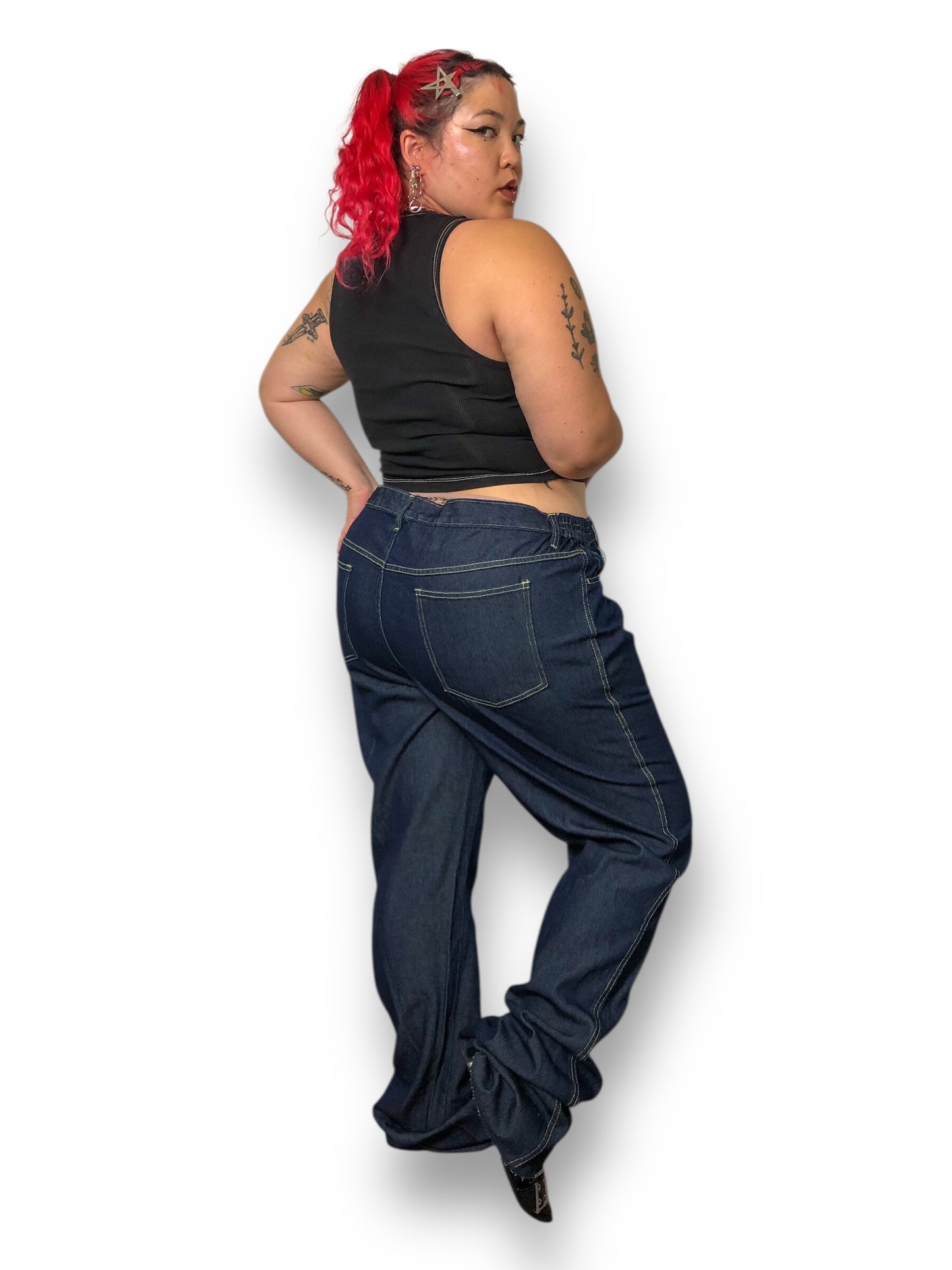Y2K/Modern Liberty Blues Dark Blue Denim Jeans (3X)