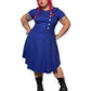 Navy Blue Retro Dress (XL)