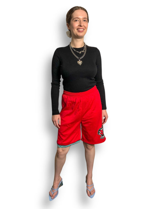 NBA Hardwood Classics Memphis Grizzlies Red Basketball Shorts (L/XL)