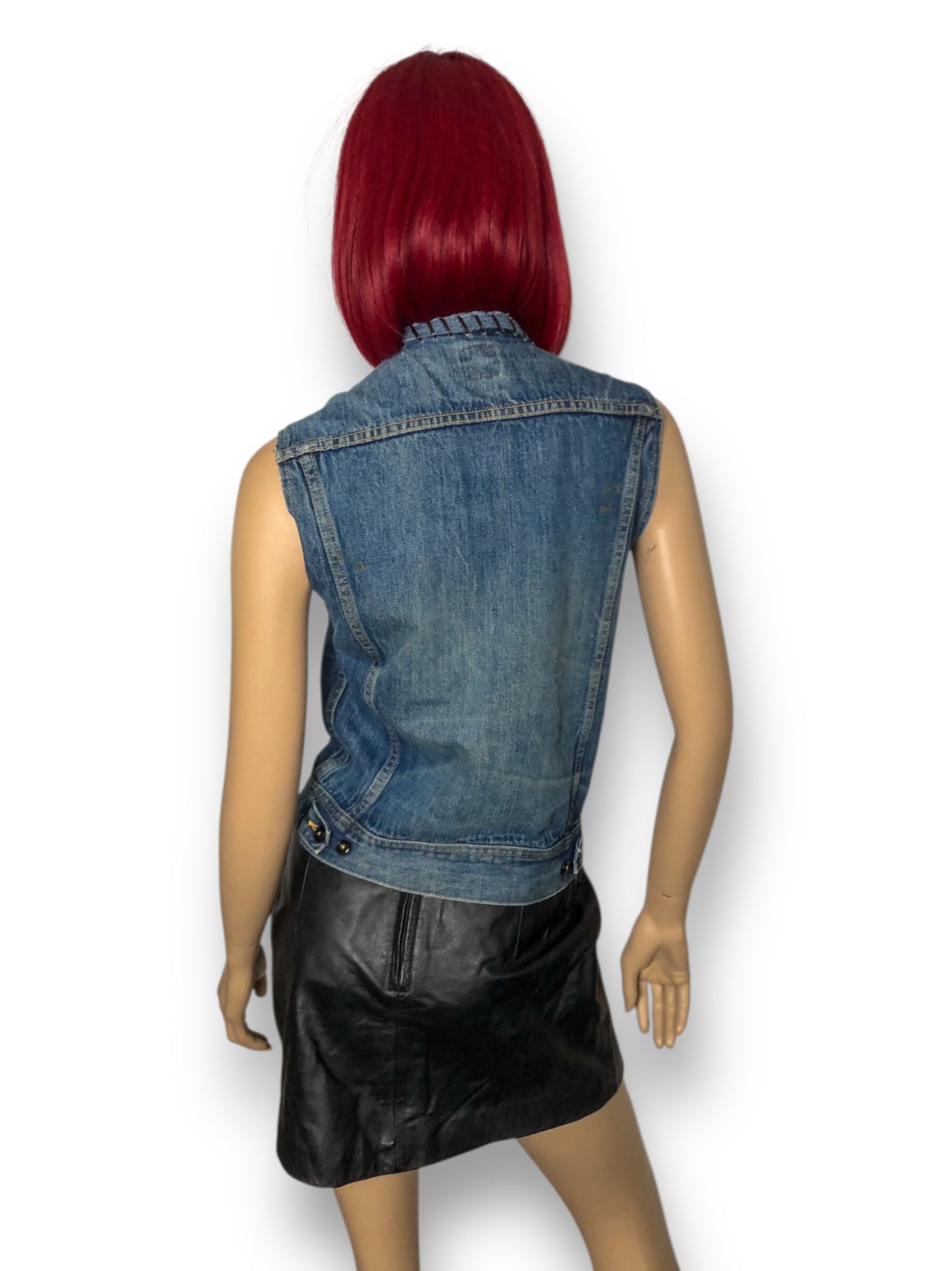 70’s Lee Patched Denim Vest (S/M)