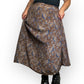 90’s Charter Club Brown Floral Patterned Maxi Skirt (3X)