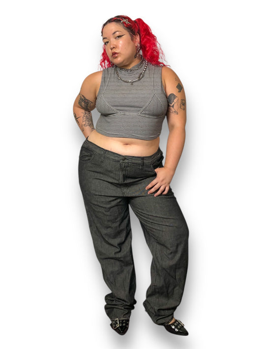 Y2K/Modern Liberty Blues Faded Black Denim Jeans (3X)