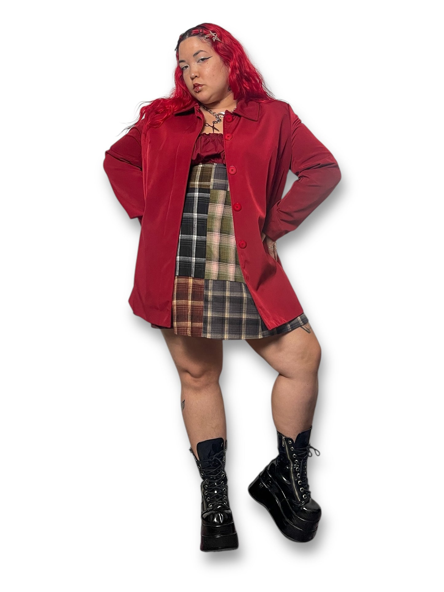 90’s Merona Red Trench Coat (L/XL)