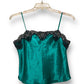 80’s Private Editions Teal Satin Lingerie Tank Top (S)