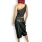90’s/Y2K Black Leather Pencil Skirt (L)
