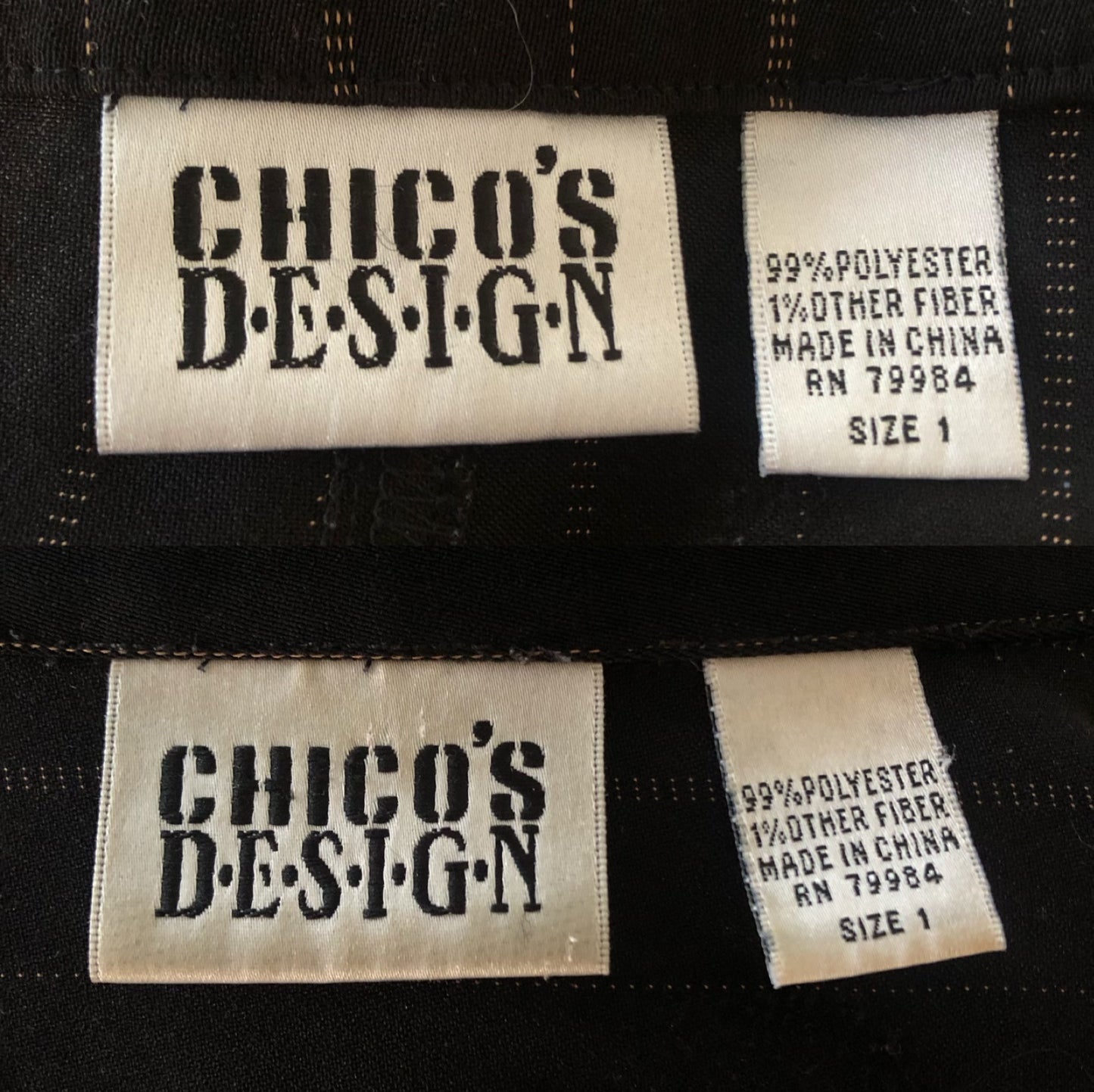 90’s Chico’s Design Black Pinstripe Two-Piece Suit (L/XL)