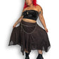90’s/Y2K Maurices Brown Handkerchief Skirt (2X/3X/4X)