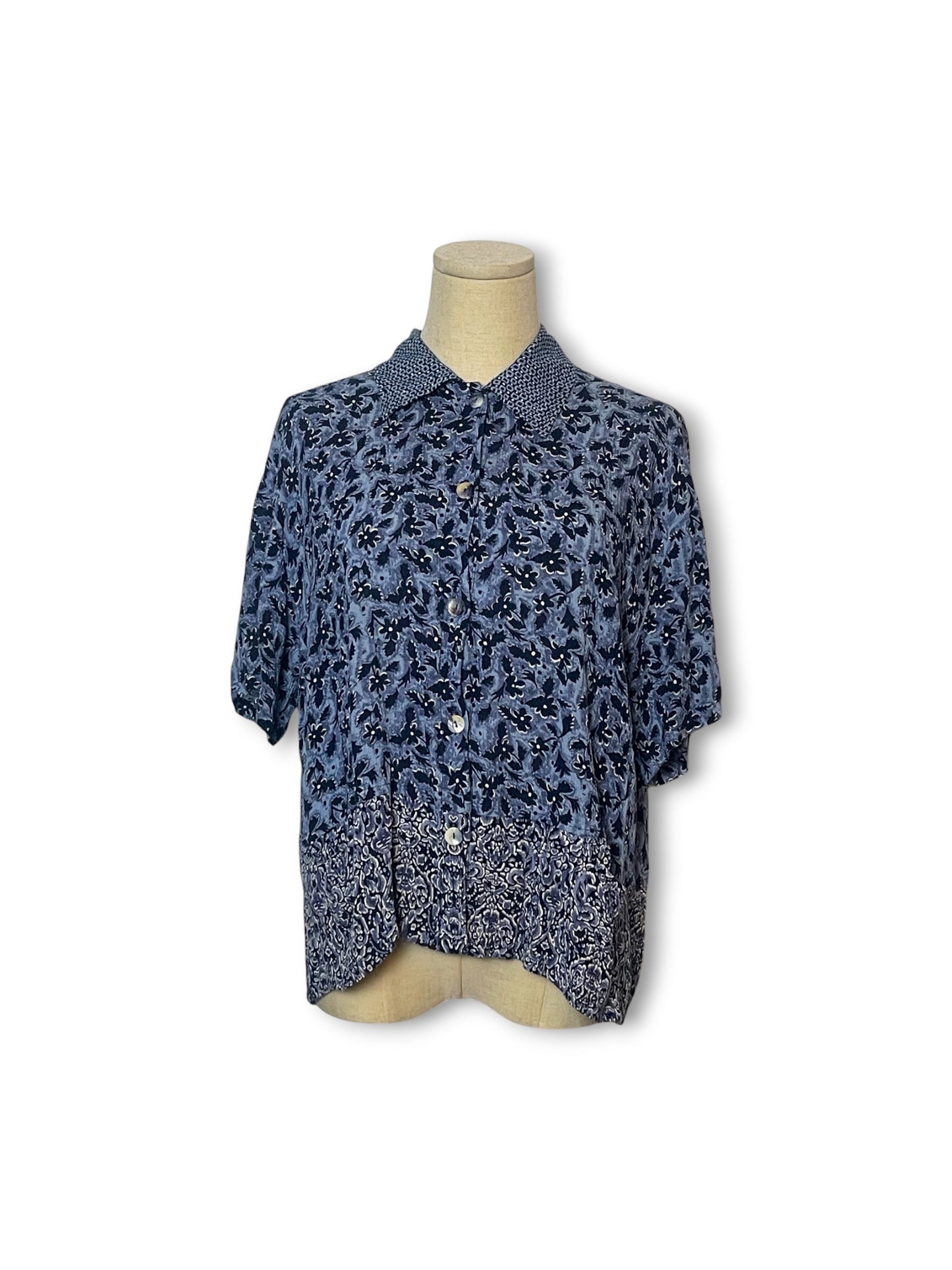 90’s Floral Print Blouse (M)